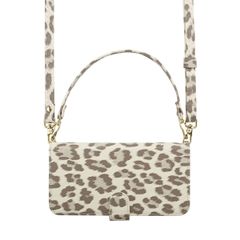 Selencia Sabi Klapphülle mit Leopardenmuster Apple iPhone 16 - Soft Ivory