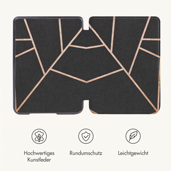 imoshion Design Slim Hard Case Klapphülle Kobo Clara HD - Black Graphic