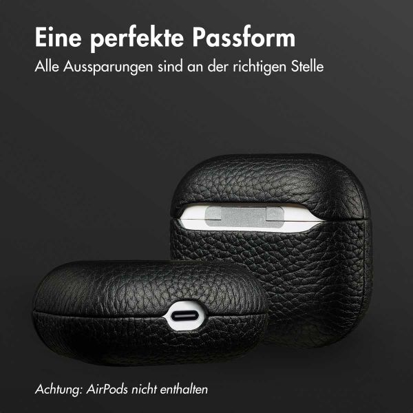 Accezz Echtes Leder Case Apple AirPods 3 - Schwartz