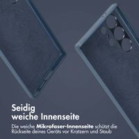 Accezz 2-in-1 Klapphülle aus Leder mit MagSafe für das Samsung Galaxy S24 Ultra - Nightfall Blue