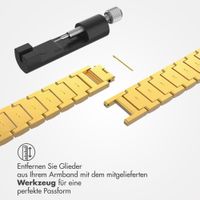 Selencia Sparkle Armband für das  Apple Watch Series 1 t/m 9 / SE (38/40/41 mm) | Series 10 / 11 (42 mm) - Gold