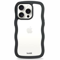 Holdit Wavy Case für das iPhone 14 Pro - Black / Transparent