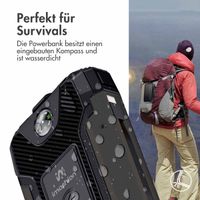 imoshion ﻿Solar Powerbank – Solarbetriebene, kabellose Powerbank – Schnellaufladung und Stromversorgung – 30.000 mAh – Schwarz