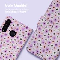 imoshion ﻿Design Klapphülle für das Huawei P30 Lite - Purple Flowers