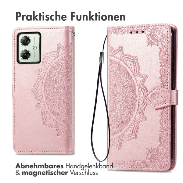 imoshion Mandala Klapphülle für das Motorola Moto G54 - Rose Gold