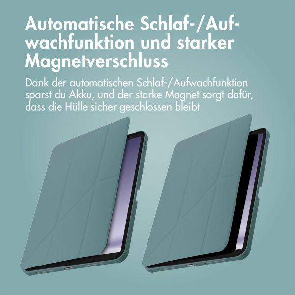 imoshion Origami Klapphülle Samsung Galaxy Tab A9 8.7 Zoll - Dunkelgrün