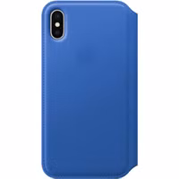 Apple Leather Folio Klapphülle Electric Blue für das Apple iPhone X / Xs
