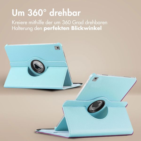 imoshion 360° drehbare Klapphülle Apple iPad 9 (2021) 10.2 Zoll / iPad 8 (2020) 10.2 Zoll / iPad 7 (2019) 10.2 Zoll - Hellblau