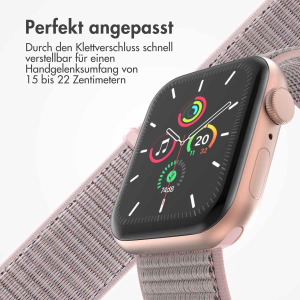 imoshion Nylonarmband für das  Apple Watch Series 1 t/m 11 / SE / Ultra (44/45/46/49 mm) - Sand Pink