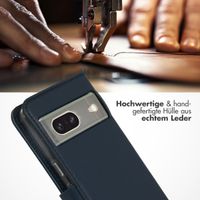 Selencia Echtleder Klapphülle Google Pixel 7 - Blau