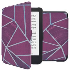imoshion Design Slim Hard Case Klapphülle Kobo Clara 2E / Tolino Shine 4 - Bordeaux Graphic