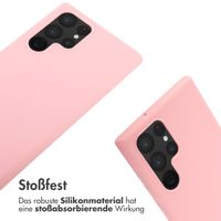 imoshion Silikonhülle mit Band für das Samsung Galaxy S22 Ultra - Rosa