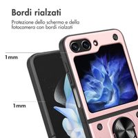 imoshion Rugged Back Cover mit Ring Samsung Galaxy Z Flip 5 - Rosé gold