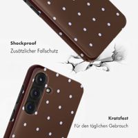 Selencia Vivid Rückabdeckung mit MagSafe Samsung Galaxy S25 - Happy Dots Chocolate