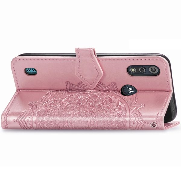 Mandala Klapphülle Motorola Moto E6s - Roségold