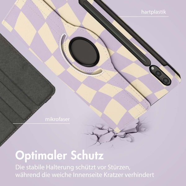 imoshion 360° drehbare Design Klapphülle für das Samsung Galaxy Tab S10 Plus / Tab S9 Plus / Tab S9 FE Plus - Dancing Cubes