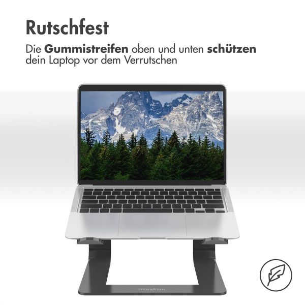 imoshion ﻿Aluminium-Laptophalter - Laptophalter - Schreibtisch - Universal - Dunkelgrau