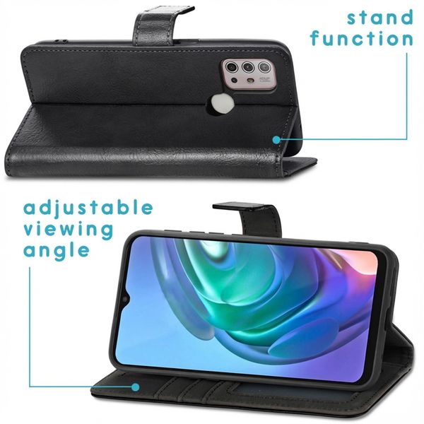 imoshion Luxuriöse Klapphülle Motorola Moto G30 / G20 / G10 (Power) - Schwarz