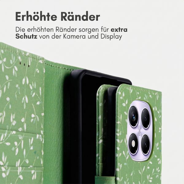 imoshion Design Klapphülle Xiaomi Redmi Note 14 Pro (4G) - Green Flowers