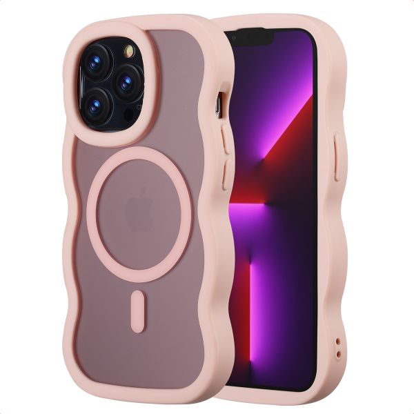 Selencia Wavy Backcover mit MagSafe Apple iPhone 13 Pro - Soft Pink