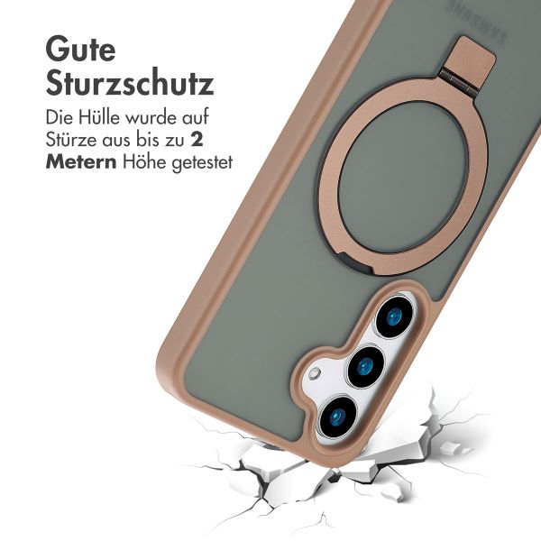 Accezz Ring Stand Backcover mit MagSafe Samsung Galaxy S25 Plus - Braun