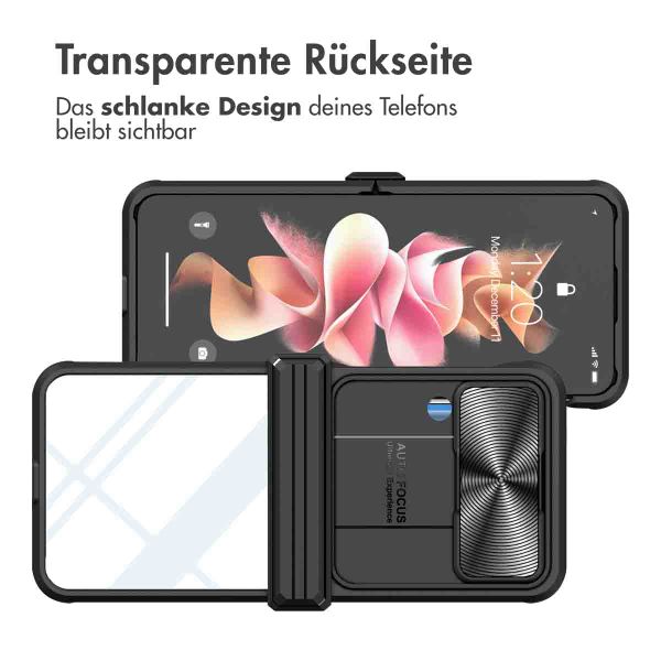 imoshion Back Cover mit Kameraschieber für das Samsung Galaxy Z Flip 4 - Schwarz