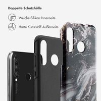 Selencia Vivid Tough Back Cover für das Huawei P30 Lite - Chic Marble Black