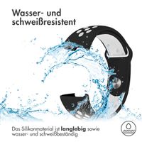 imoshion Silikonband Sport für das Fitbit Charge 3 / 4 - Schwarz / Weiß