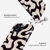 Selencia Vivid Tough Back Cover MagSafe für das Apple iPhone 16 Pro Max - Art Wave Black