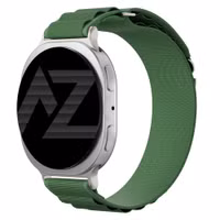 Accezz Nylon Alpine Armband für Samsung Galaxy Watch 9 (40/44mm) / Watch 8 (40/44mm) / Classic (46mm) - Olive Green
