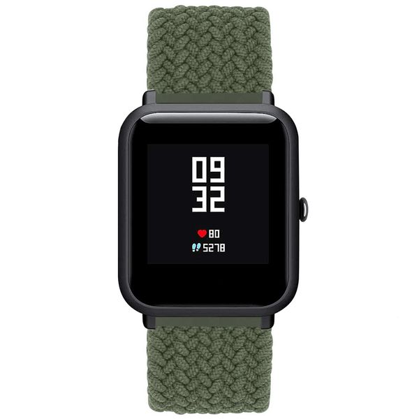 imoshion Geflochtenes Nylon-Armband Amazfit GTS / BIP - Dunkelgrün