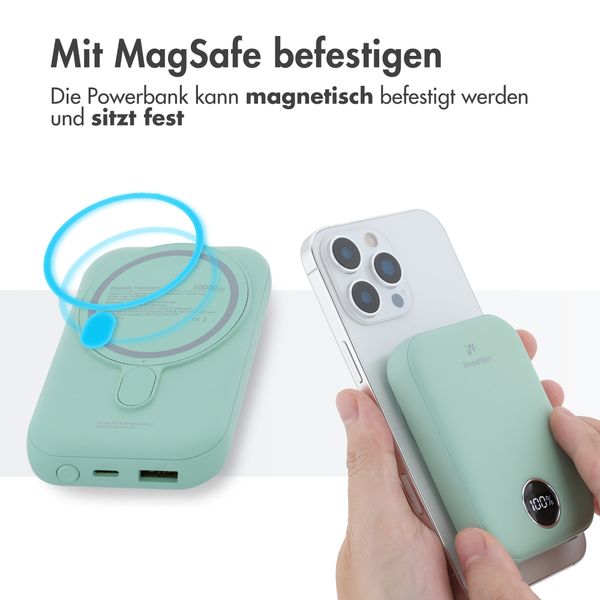 imoshion MagSafe Powerbank 10.000 mAh - Kabellose Powerbank - Salbeigrün