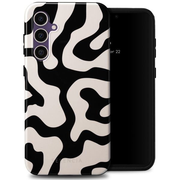 Selencia Vivid Back Cover Samsung Galaxy S23 FE - Art Wave Black