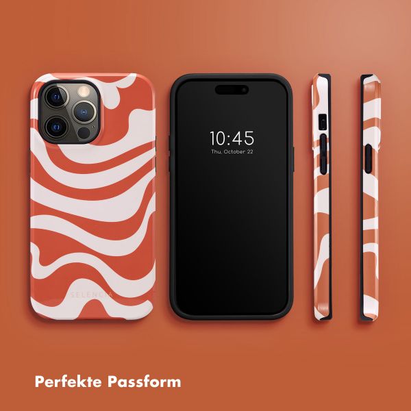 Selencia Vivid Tough Back Cover für das Apple iPhone 14 Pro Max - Dream Swirl Orange