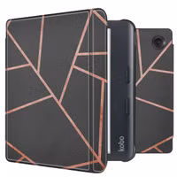 imoshion Design Slim Hard Case Sleepcover mit Stand für das Kobo Libra Colour / Tolino Vision Color - Black Graphic