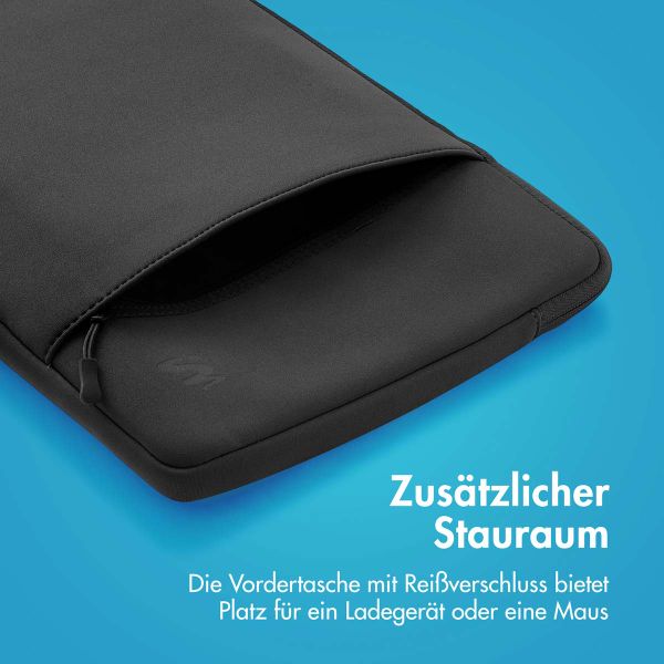 imoshion Laptop Hülle 15-16 Zoll - Laptop Sleeve mit Fach - Black