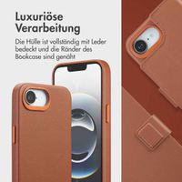 Accezz 2-in-1 Klapphülle aus Leder mit MagSafe Apple iPhone 16e - Sienna Brown