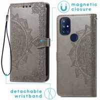 imoshion Mandala Klapphülle OnePlus Nord N10 5G - Grau