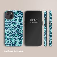 Selencia Vivid Tough Back Cover mit MagSafe für das iPhone 13 - Wild Spots Light Blue