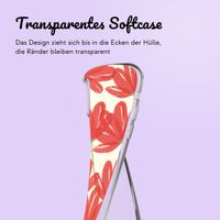 Personalisierte Hülle mit Blumen iPhone SE (2022 / 2020) / 8 / 7 - Transparent