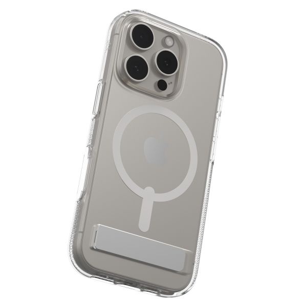 ZAGG Crystal Palace Snap KickStand Case mit MagSafe für das iPhone 16 Pro - Transparent