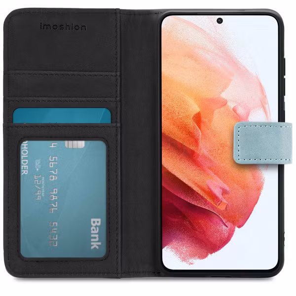 imoshion Luxuriöse Klapphülle Samsung Galaxy S21 FE - Hellblau