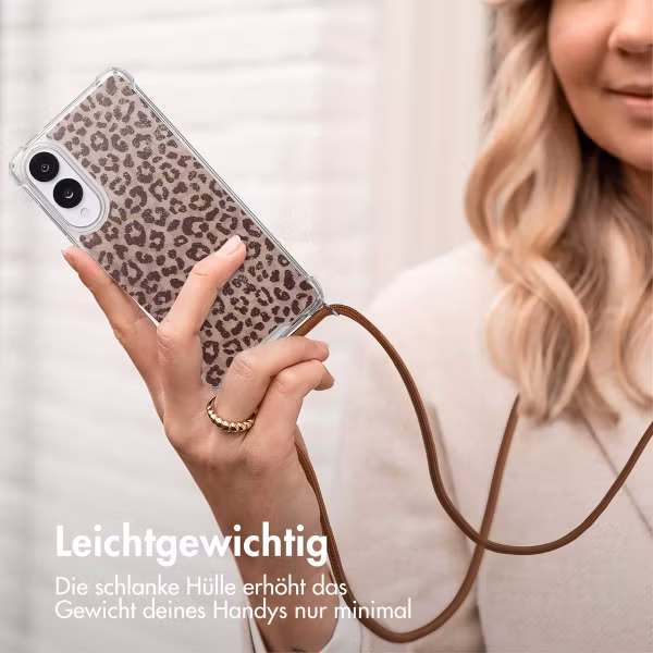 imoshion Design Hülle mit Band Samsung Galaxy S25 Edge - Leopard Mood