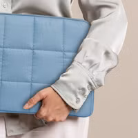 Selencia Puffy Laptop Hülle 13-14 Zoll - Laptop Sleeve - Slate Blue