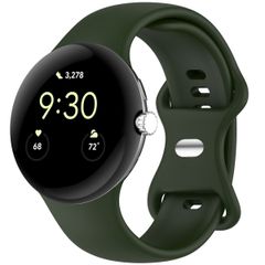 imoshion Silikon-Armband⁺ für  Google Pixel Watch / Watch 2 / Watch 3 / Watch 4 (41 mm) - Größe S - Dunkelgrün