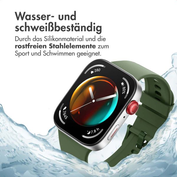 imoshion Silikonband für das  Huawei Watch Fit 4 / 4 Pro - Military Green