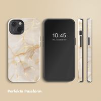 Selencia Vivid Tough Back Cover mit MagSafe für das iPhone 13 - Golden Beige Marble