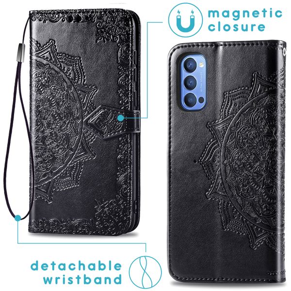 imoshion Mandala Klapphülle Oppo Reno4 5G - Schwarz