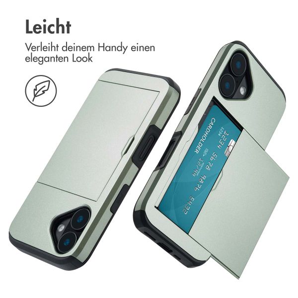 imoshion Backcover mit Kartenfach für das iPhone 16 - Grün