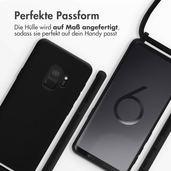 imoshion Silikonhülle mit Band für das Samsung Galaxy S9 - Schwarz